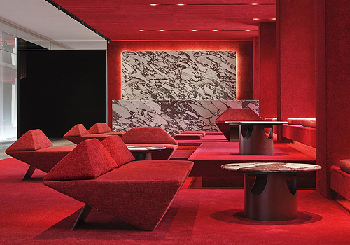 French Design Awards Winner - Rays of Red Ochre by Broader Perspective Space Design Ltd.