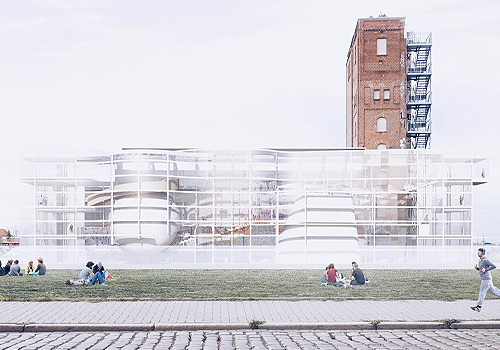 French Design Awards - Facade - Climbing Monument (Bauhaus Glass Pavilion)