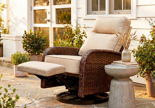 French Design Awards Winner - VELSCAPE Multi-functional Outdoor Swivel Glider Recliner by VELSCAPE