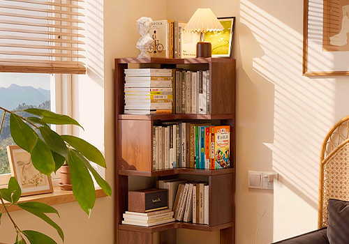 French Design Awards - solid wood corner bookshelf
