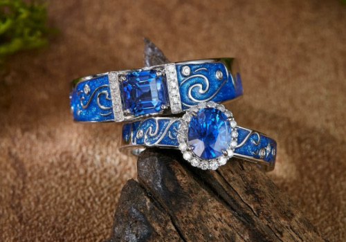 French Design Awards Winner - Starry Night Couple Rings by Zhenkai Personal Jewelry Studio