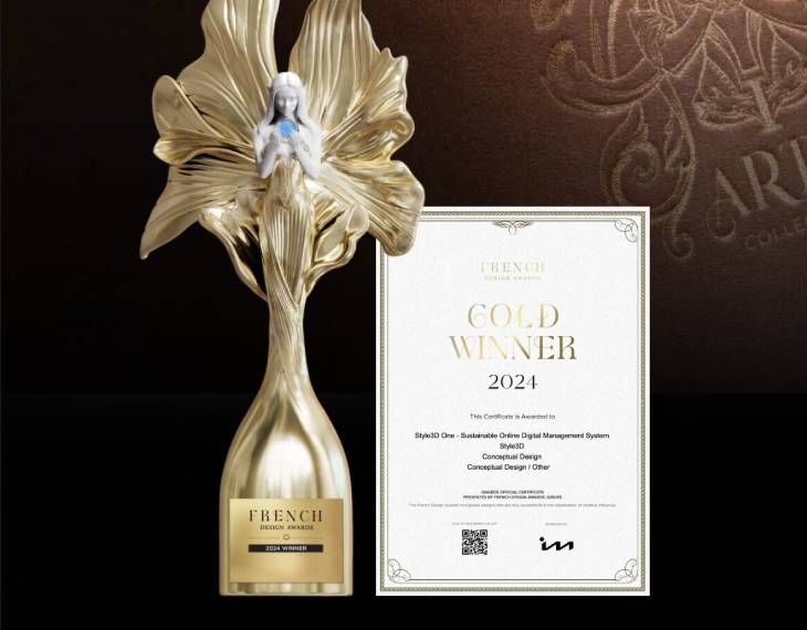 Style3D has won the Gold Award at the 2024 French Design Awards for our groundbreaking product design in Style3D One!