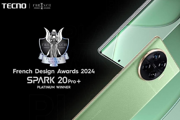 The TECNO SPARK 20 Pro+ has won the prestigious French Design Awards in 2024!