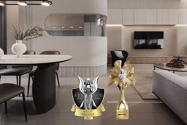 Jingyu Interior Design has been awarded the prestigious Gold Award at the 2024 French Design Awards!